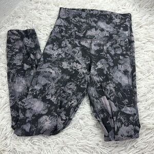 Lululemon Align Pant II 25" Floral Illusion Ice Grey Multi